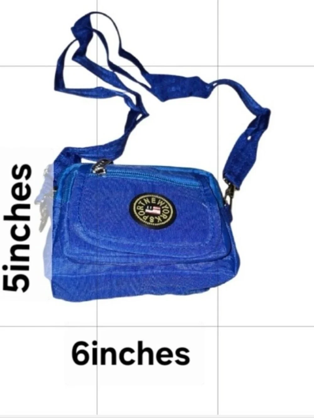 Q.B.L.L.C- Mjni Zip Pouch Crossbody Bag (Royal Blue 💙)
